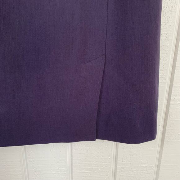 Max Mara Women Mini Knee Skirt Preppy Career Designer Purple Minimalist Size 4 - Picture 5 of 10